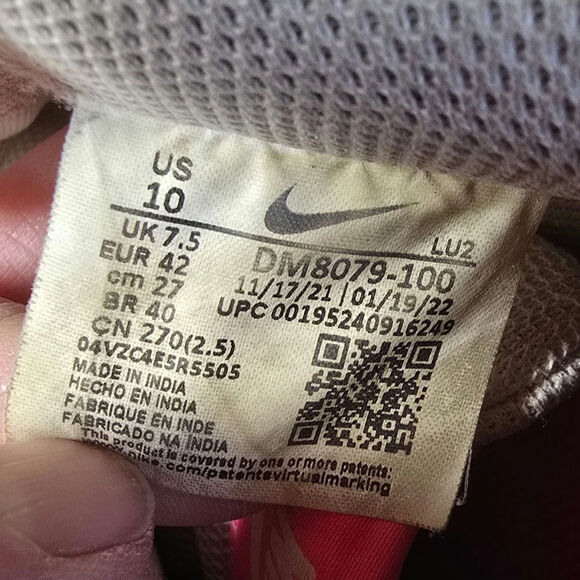 Women's Nike Court Vision Low White Hyper Pink Swooshfetti - Size 10 EU 42 - Picture 8 of 8